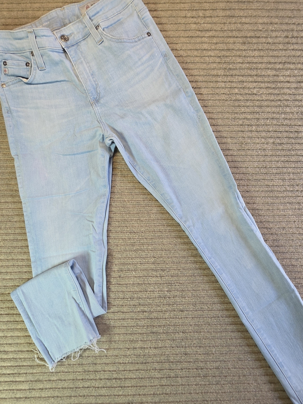 AG Adriano Goldschmied Farrah Skinny High Rise Jeans Women 28z28 Frayed Hem